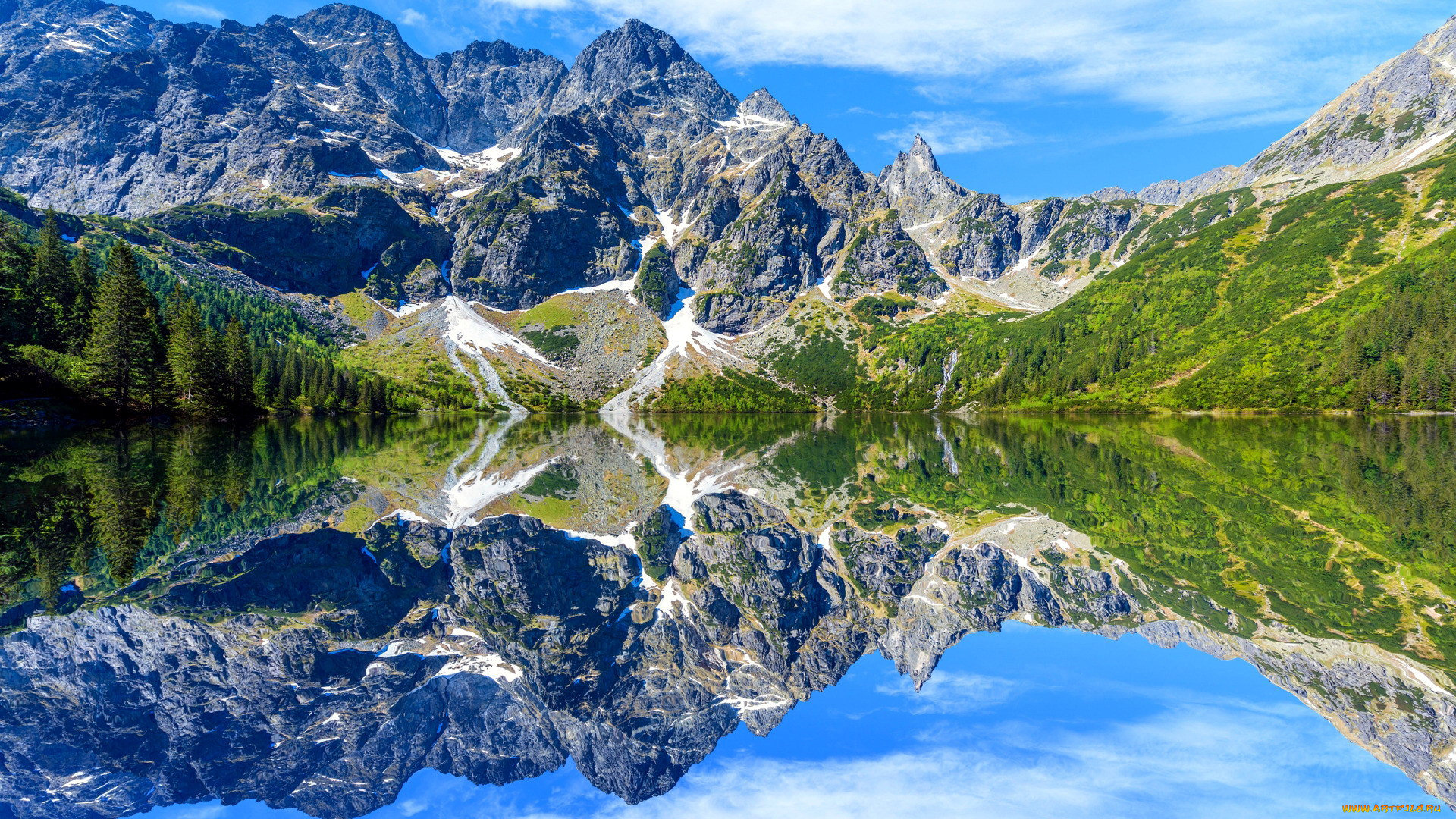 sea eye lake, tatra mountains, poland, , , , sea, eye, lake, tatra, mountains